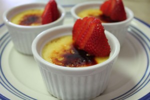 Creme Brulee with Strawberry